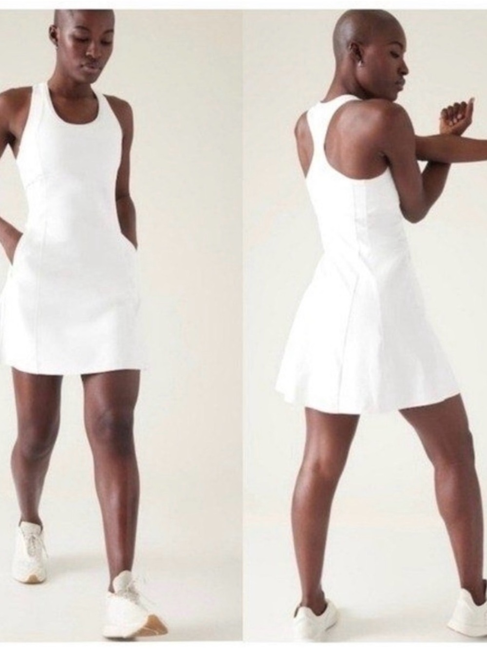 Athleta White Levitate Tank Dress - Size S - Picture 2 of 9